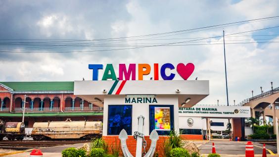 Exterior of the Navy Secretariat in Tampico, Tamaulipas