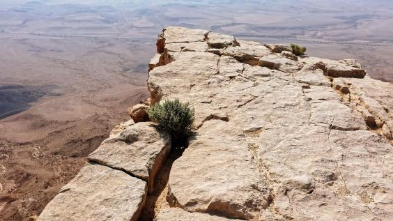 Edge of cliff. 