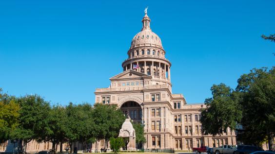 view of Texas capitol building in Austin