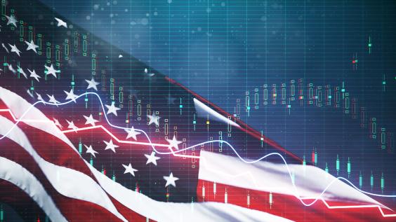 USA economy and dollar concept 