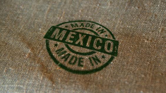 sacking with "Made in Mexico" stamp
