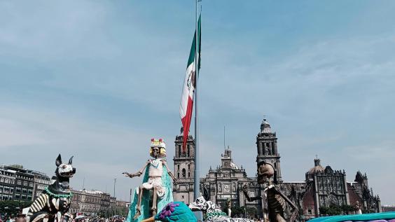 Day of the Dead Decor in Zócalo, CDMX