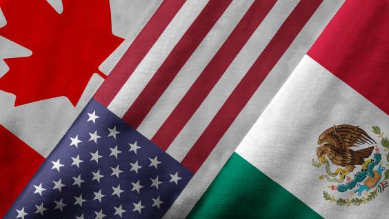 Rendering of North American Free Trade Agreement Members