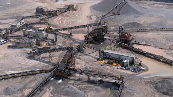 Canadian landscape of rare earth mining site.