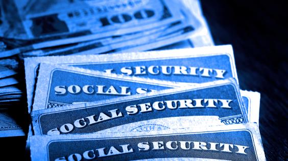 Social Security Cards with Cash Savings Retirement