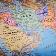 Map of the Middle East region