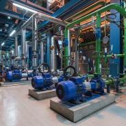 A collection of water pumps and water pipes. 