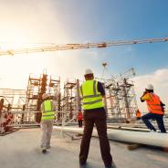 Workers at construction site