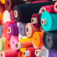Colorful spools of thread