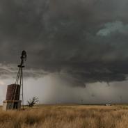Windmill in a storm