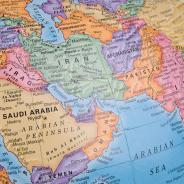 Map of Middle East.