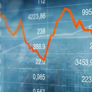 Graph with numbers related to the economy.
