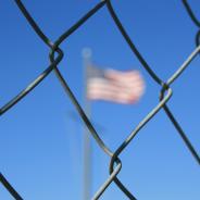 fence and flag