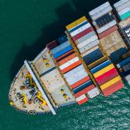 A ship carries cargo for trade.