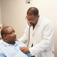 Doctor treating patient