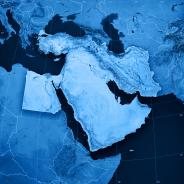 A map of the Middle East.