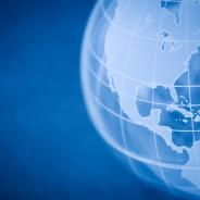 North and South America on a globe.