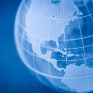 Globe showing Americas