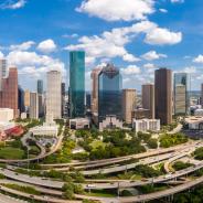 The Houston cityscape.