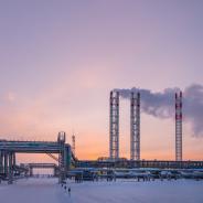 A natural gas plant in Russia.
