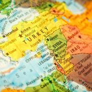 Map centered on Turkey