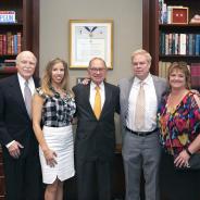Pictured from left are William Martin, Katharine Neill Harris, Ambassador Edward Djerejian, Alfred C. Glassell, III, and Pam Lindberg