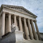 The US Supreme Court and cloudy sky