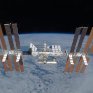The ISS orbits the Earth
