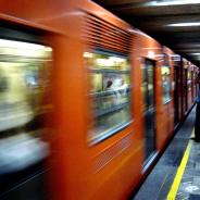 People wait for the subway in Mexico City.