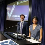 Students team present policy recommendations to a panel of experts at a competition organized by the Baker Institute Student Forum (BISF)