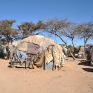 Camp for African refugees of Hargeisa in Somalia