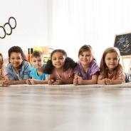 Kindergarten children in classroom