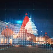 Financial graph and chart hologram