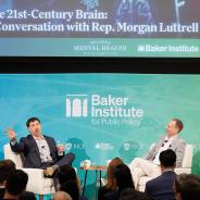 Rep. Morgan Luttrell in an armchair discussion with Nathan Cook.