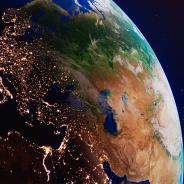 Satellite view of Eurasia
