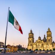 Flagpole and Mexico City Metropolitan