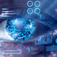 Technology eye and futuristic hud interface