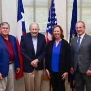 Baker Institute Director David Satterfield, Neal Lane, Director of Development at Rice's Baker Institute Jill Assir, and VP for Development and Alumni Relations Stephen Bayer