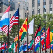 Flags outside UN