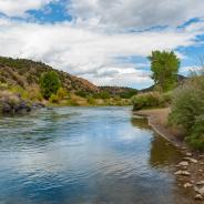 Rio Grande river and landscape, New Mexico, US
