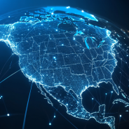 A digital map of North America