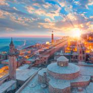 Old town with bright blue sky, Mardin, Turkey