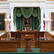 Empty meeting room in Texas State Capitol Building