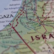 Gaza town of Gaza Strip, and Israel.