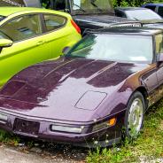 Used cars sitting in lot