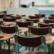 Empty university classroom