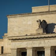 partial view of Federal Reserve headquarters building