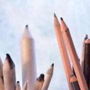 Drawing pencils in cup