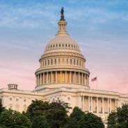 US Capitol at sunset