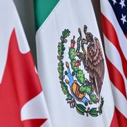 North American flags.